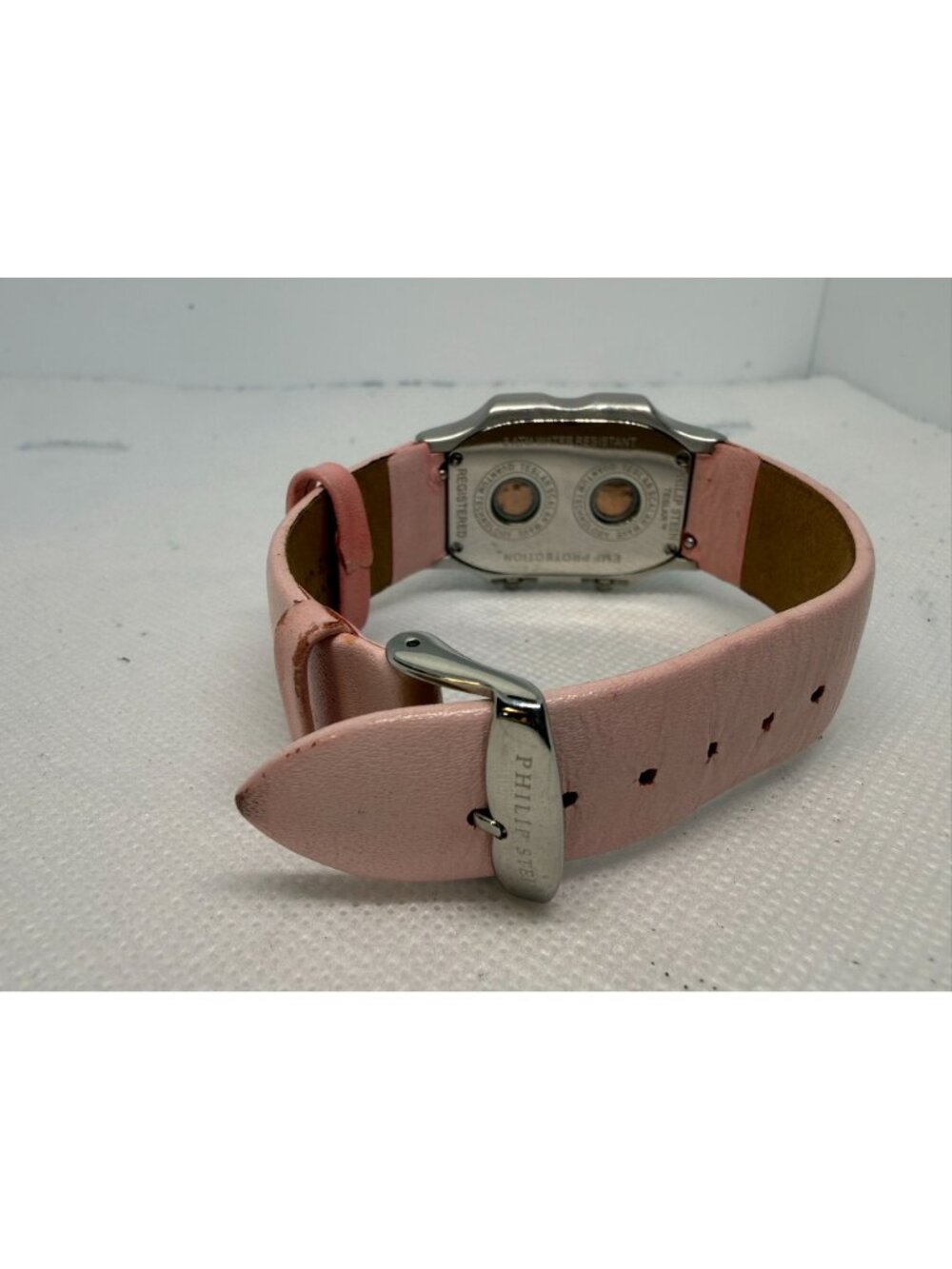 Philip Stein Teslar Women Dual Dial White Roman Pink Leather Bracelet Watch - Picture 10 of 13